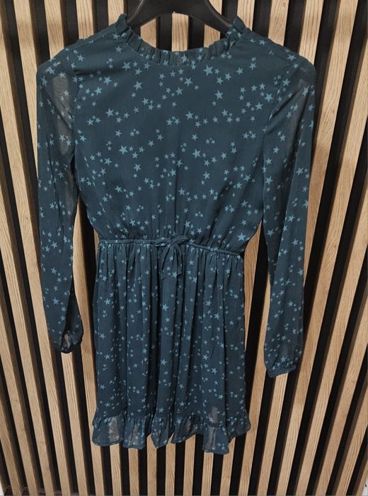 Sukienka Reserved butelkowa zieleń rozmiar 146