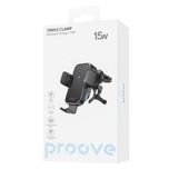 Автомобільний тримач з Бездротовим ЗП Proove Triple Clamp 15W