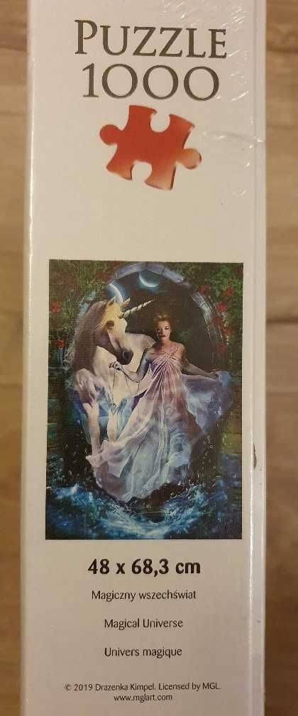 Puzzle 1000 elementów - księżniczka i jednorożec