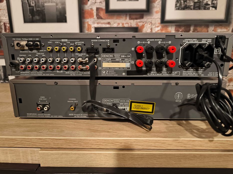 Wieża DENON DRA-210 + DCD-210 - cd ma nowy laser - brak pilota