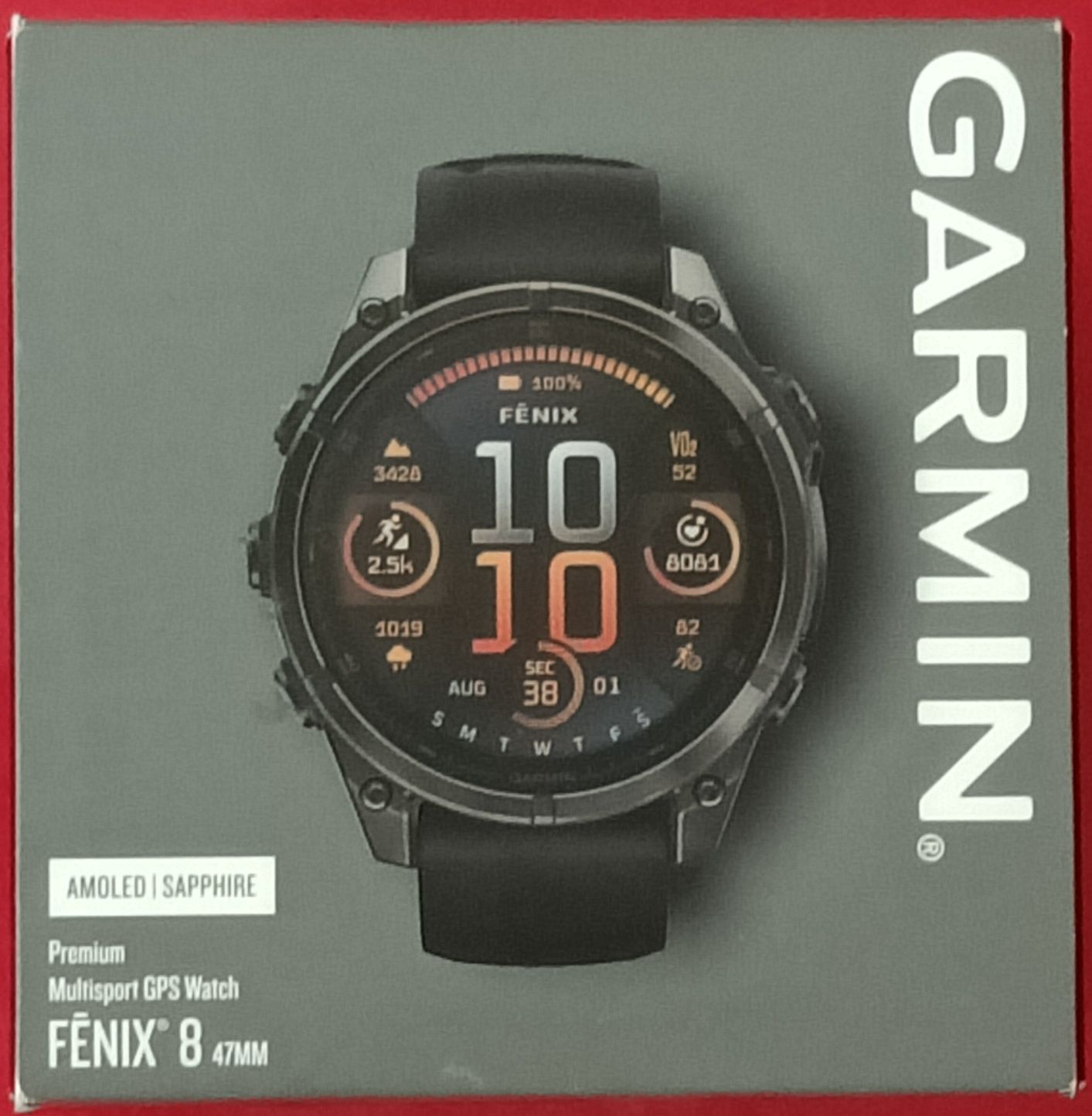Garmin Fenix 8 47mm Carbon Gray DLC titanium premium amoled sapphire