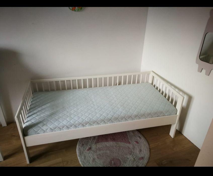 Łóżko dziecięce ikea gulliver 160/80 materac pokrowiec 2 przescieradła