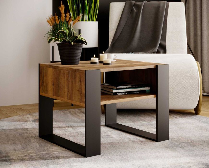 Stolik kawowy KARO ława retro loft stół 65 salon