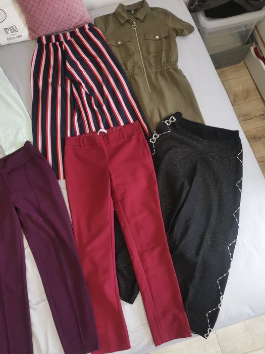 Zestaw spodni materiałowych eleganckich XS stan bdb markowe