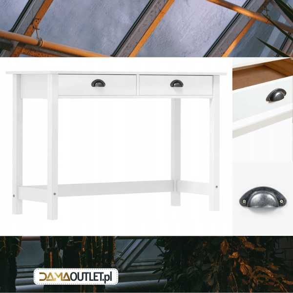 Konsola STOLIK toaletka lita jodła biał 110x45 DUŻYwybór DaMaOutlet.pl