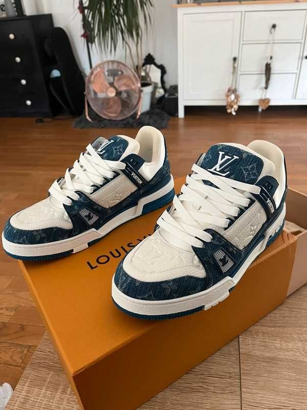 Louis Vuitton LowLvTrainerBlue Oryglnał Nowe Trampki MamKwit 44