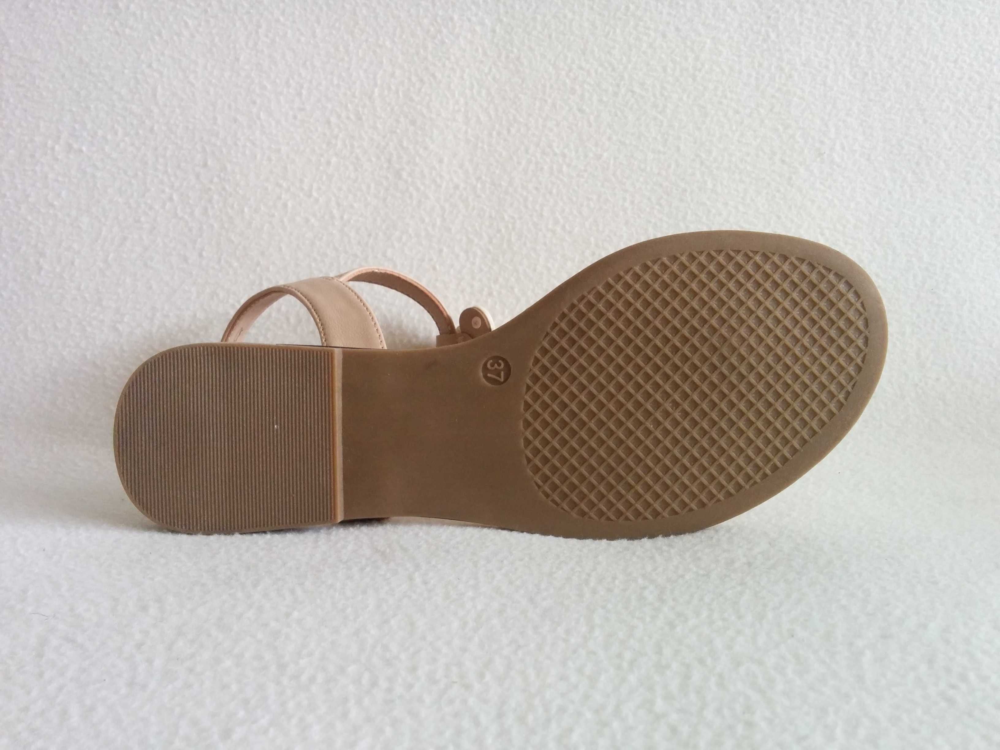 NOWE sandałki z muszelkami - sandały - japonki - damskie letnie buty