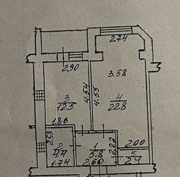 Просторная 1-комнатная квартира