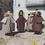 Capotes para garrafas em burel