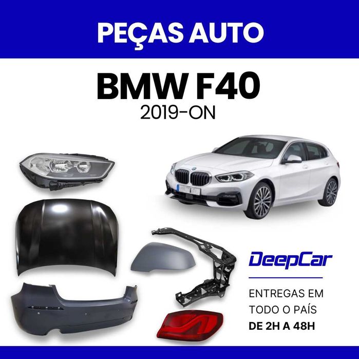 Peças BMW Série 1 F40, para-choques, faróis, grelhas, espelhos, frisos