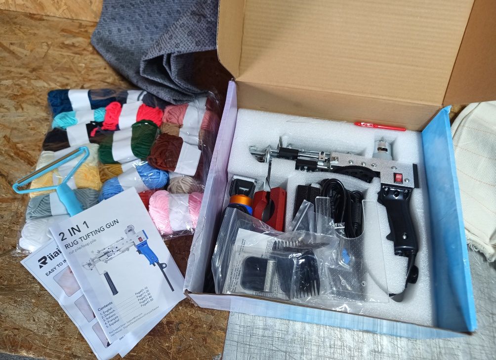 OKAZJA! Tufting Gun pistolet do tuftingu z dodatkami