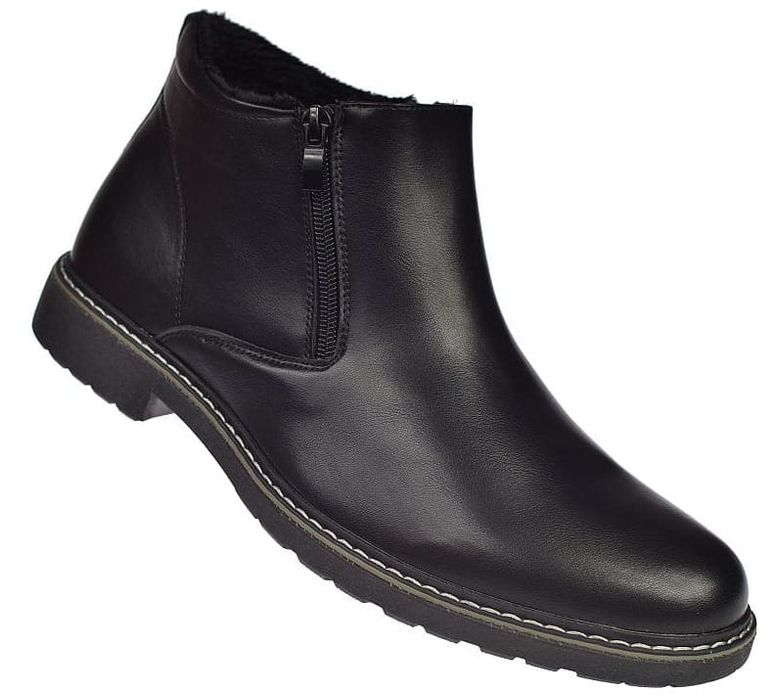 Buty męskie ocieplane botki na suwak sztyblety B-4-0707 rozm. 43
