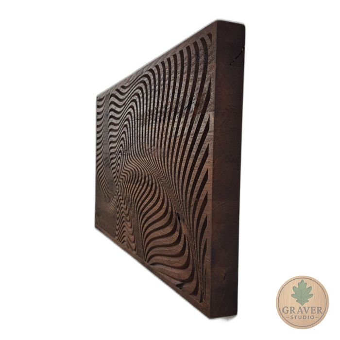 Płaskorzeźba w drewnie dębowym - dekoracja na ścianę