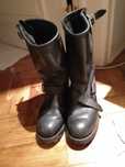Botas de pele preta