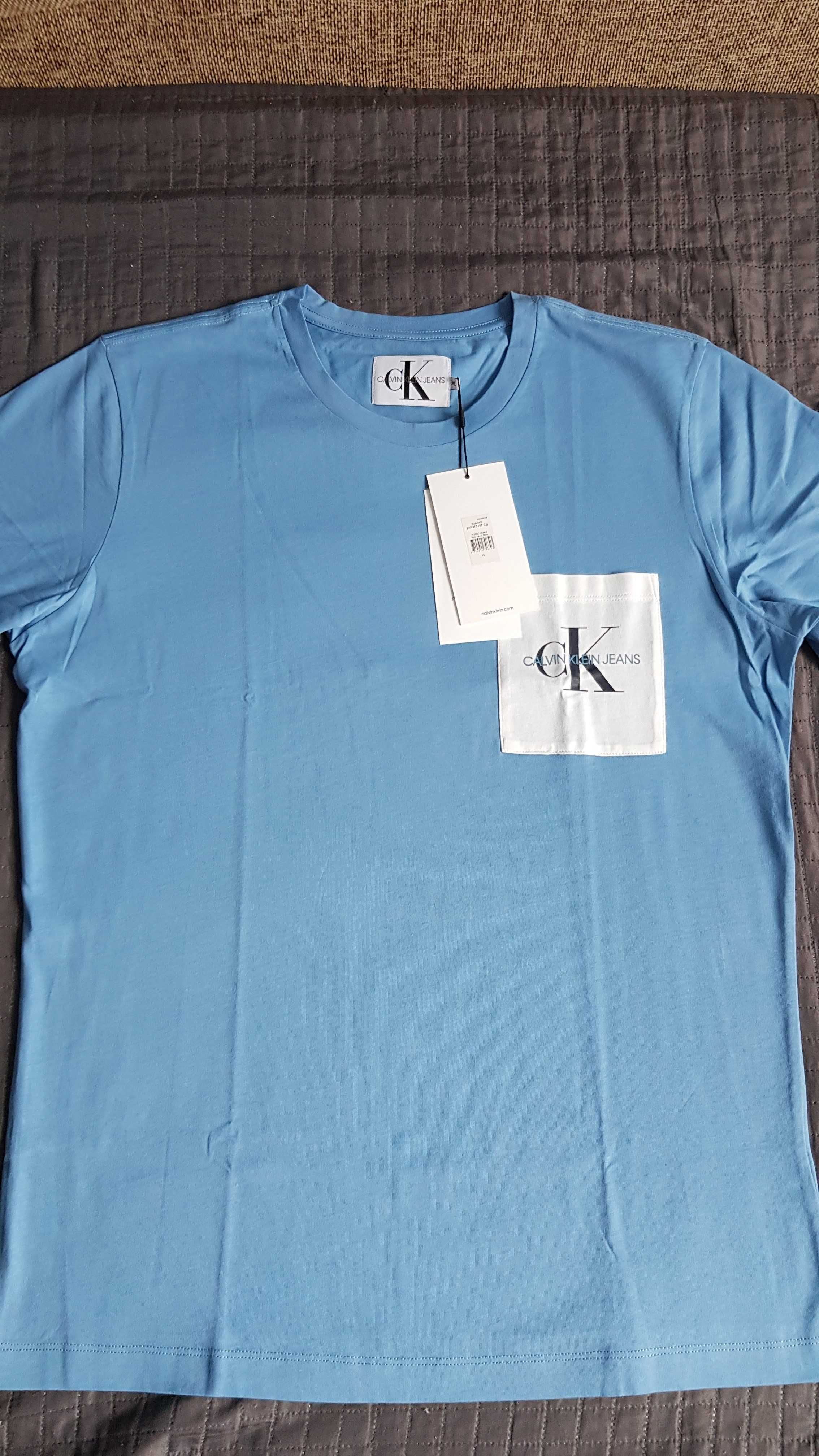 CK Calvin Klein Jeans XL longsleeve nowy z metkami w folii błękit