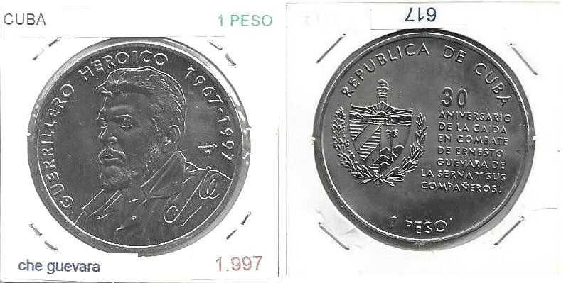 Cuba - - - 1 Peso - 1997 - - - Che Guevara - - - Moeda