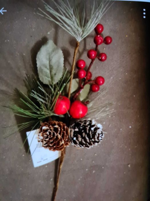 Gałązka z szyszką 35cm