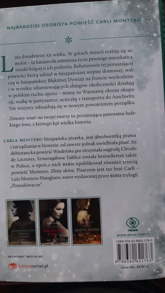 Carla Montero Szmaragdowa tablica,Zimowy wiatr na twojej twarzy