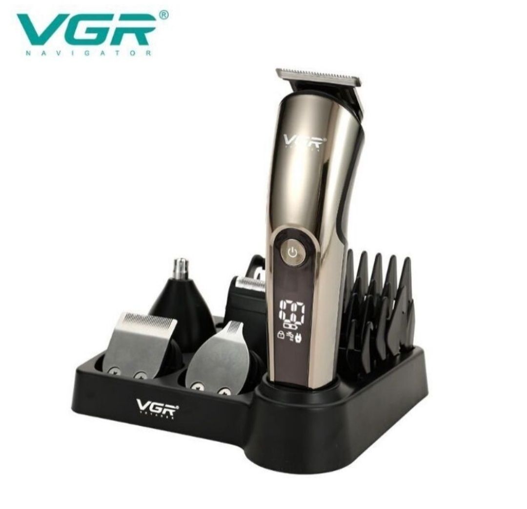 Машинка для стрижки волосся, носа, бороди та бритва 11в1 VGR V-107