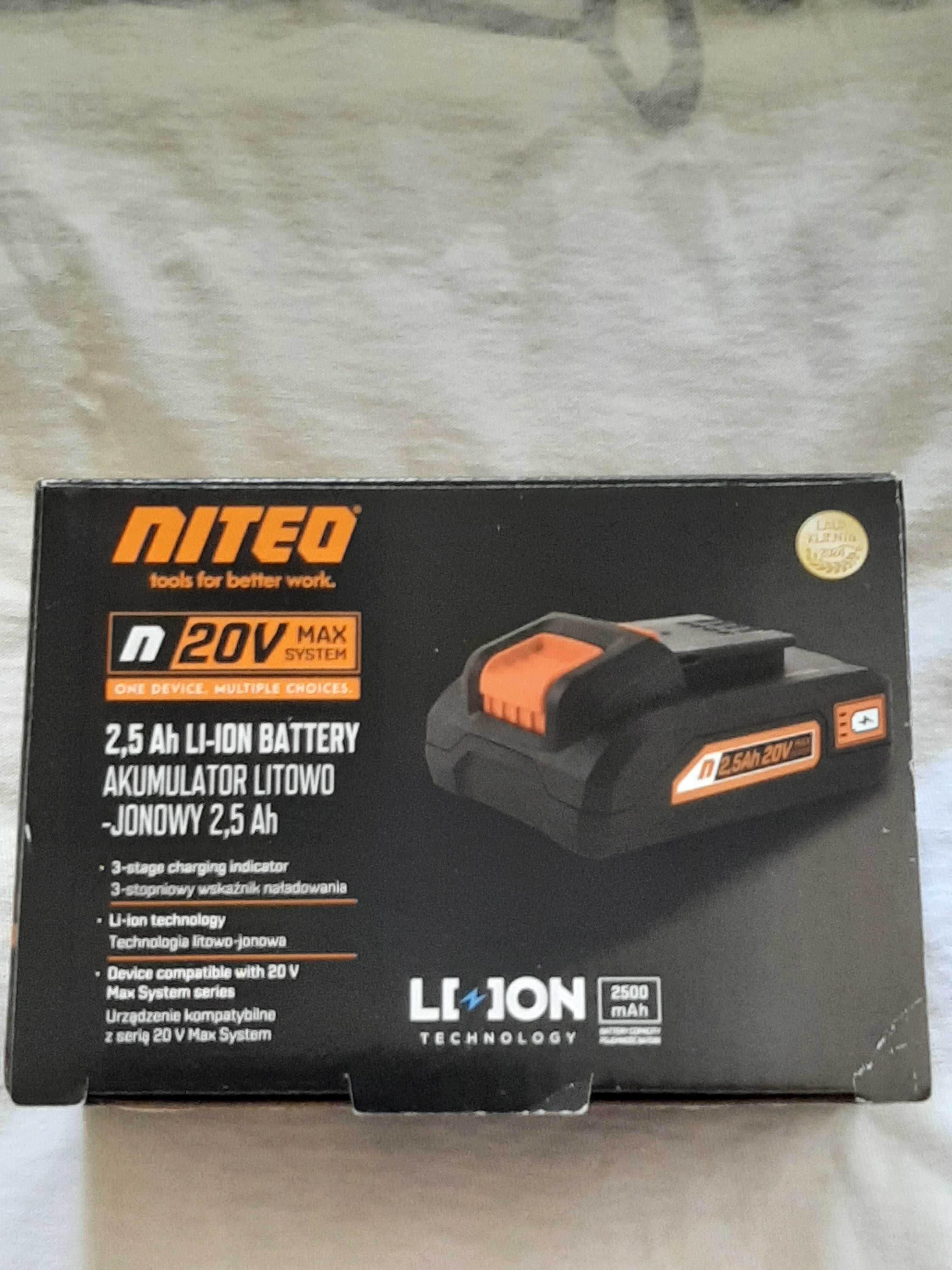 Akumulato  LI-ION NIiteo  TOOLS 20 V 2,5 AH