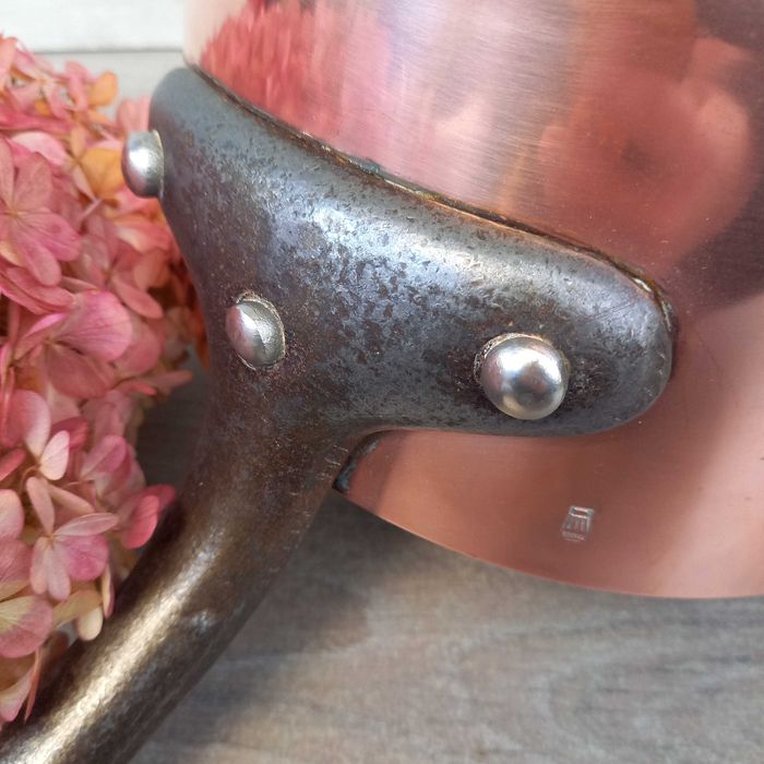 Profesjonalny miedziany rondel poj. 3 litry grube dno 3mm - sygnowany