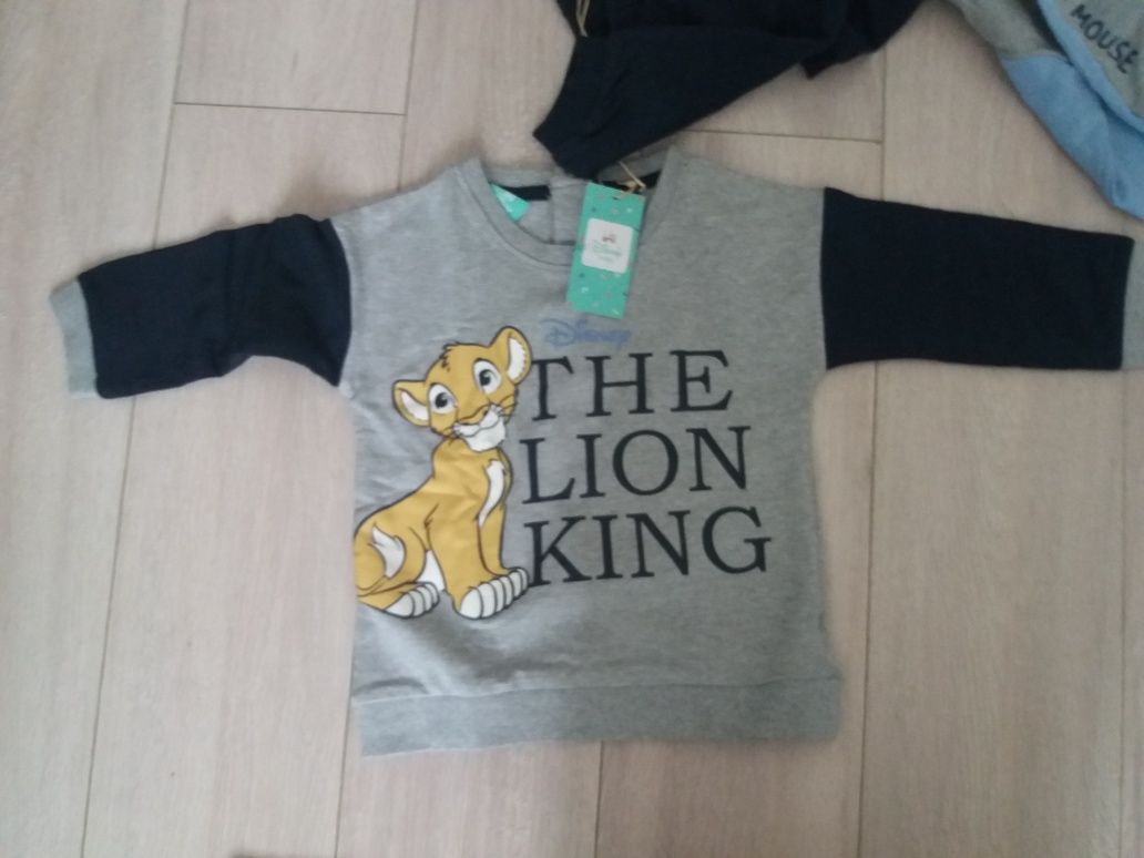 Dresy Disney 2 komplety 80/86 Nowe