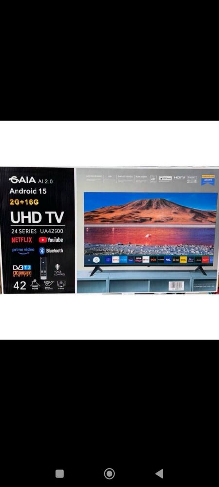 Теревизор 32’/42’/45’/55’/60’ Smart TV. Wi-fi Смарт UHD TV, android 15