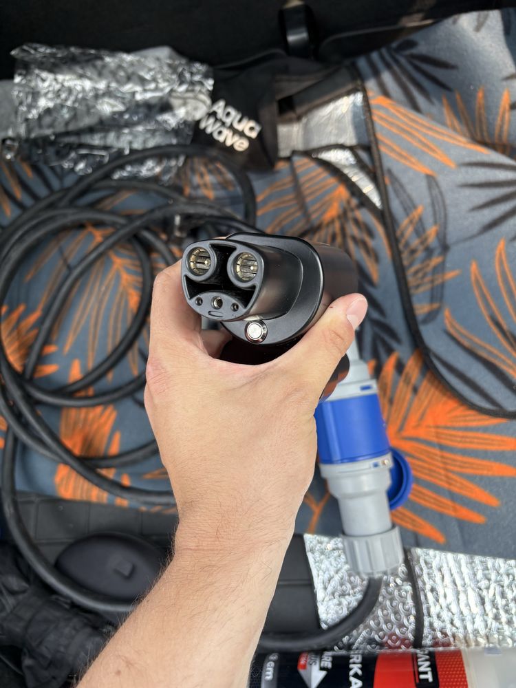 Переходик CCS2 для tesla model 3 Y combo зарядка TYPE 2 32A