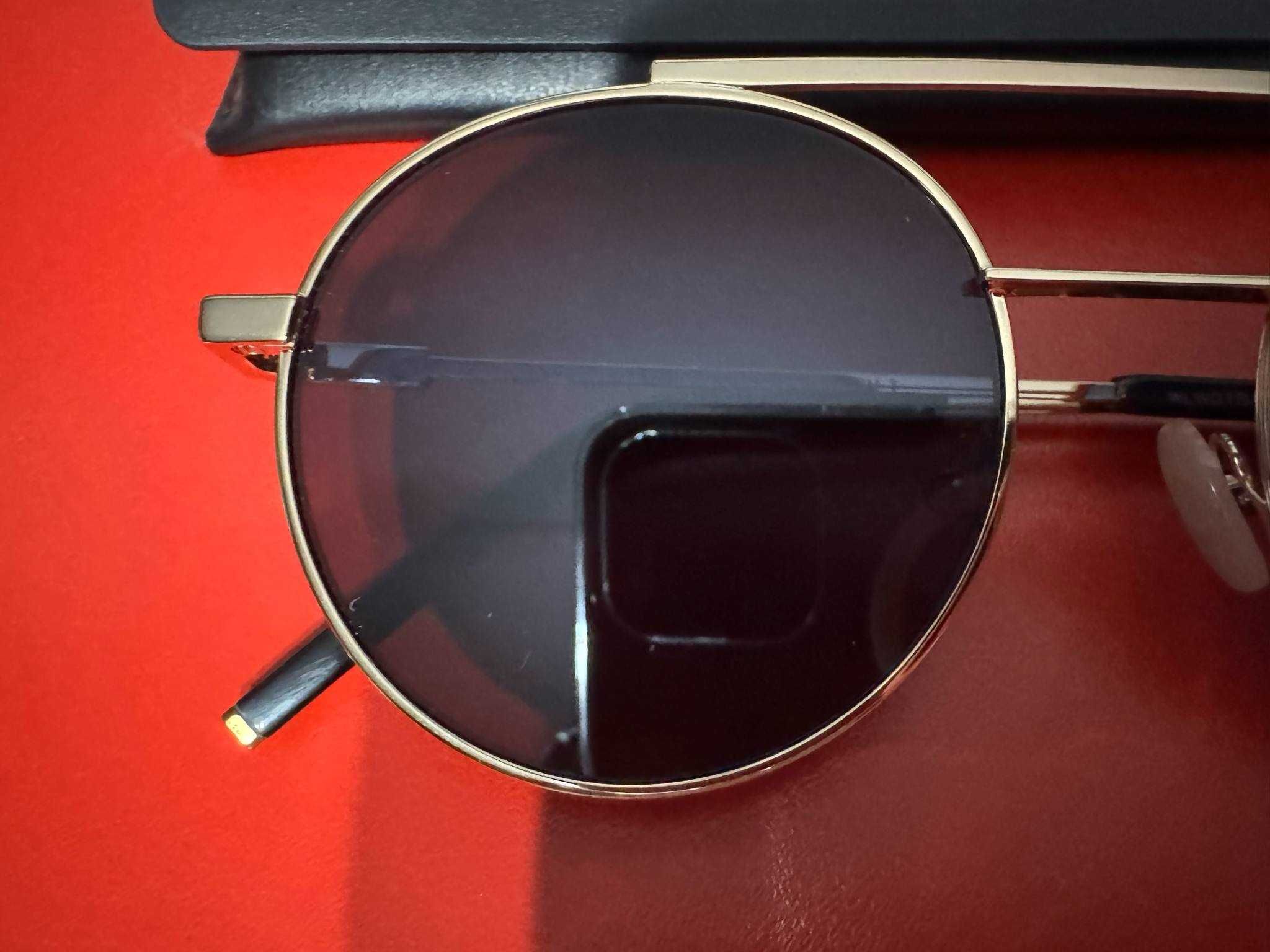Okulary FENDI FF0221S - Zlote z granatowymi szklami - JAK NOWE!