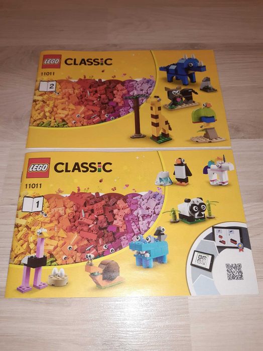 Puste pudełko Lego Classic po 11011 Bricks and Animals + instrukcja