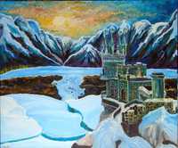 Картина маслом "Льодовий замок"