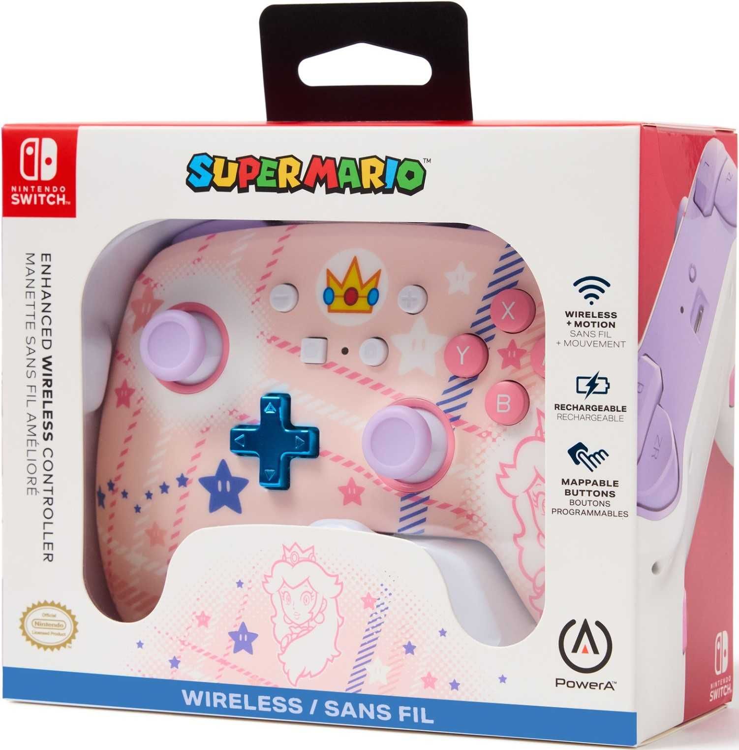 PowerA Pad bezprzewodowy do Nintendo SWITCH Princess Peach Plaid