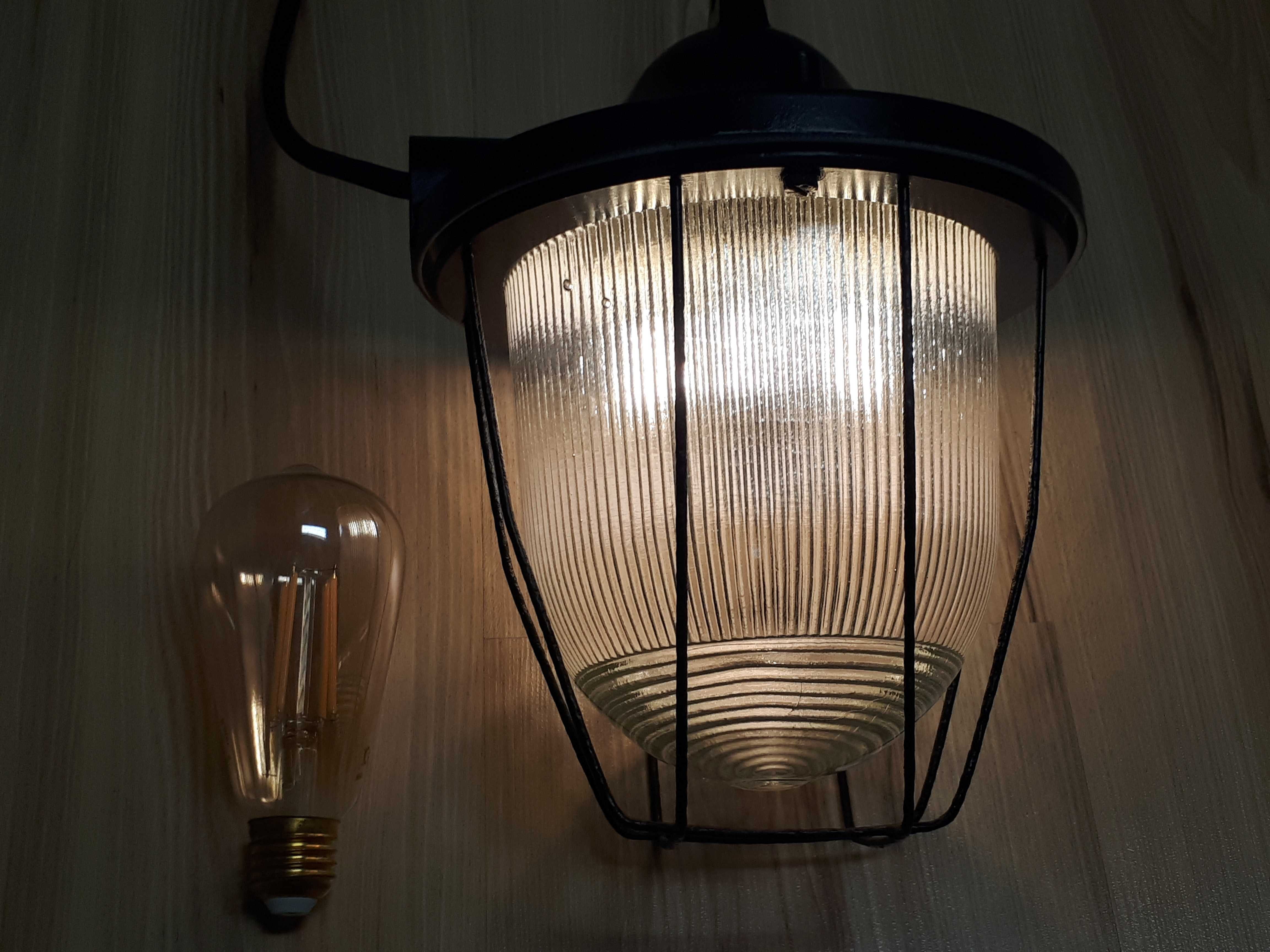 Piękna Lampa Oprawa Przemysłowa Loft PRL Po Renowacji