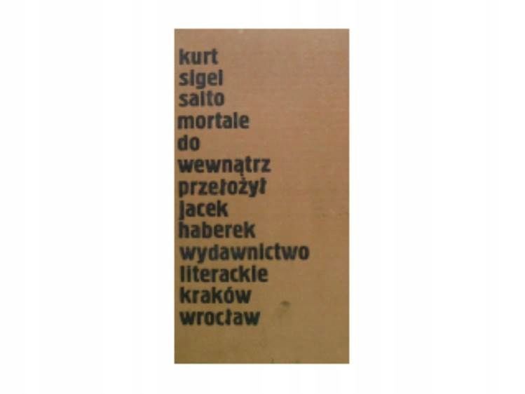 Salto Mortale Do Wewnątrz Kurt Sigel