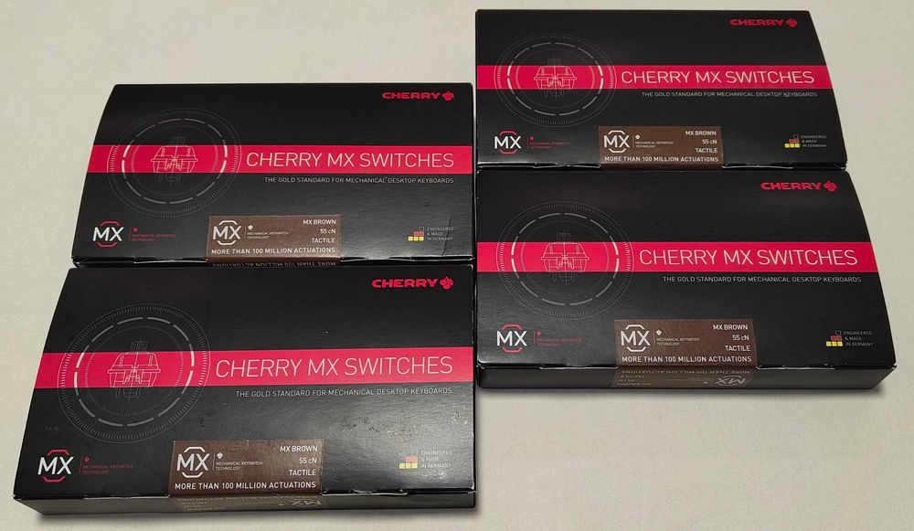 4 набори клавіш (свічей) CHERRY MX RGB Brown для механічної клавіатури