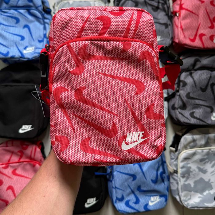 Сумка через плече Nike Heritage(Чорний,Сірий,Білий,Синій,Червоний).