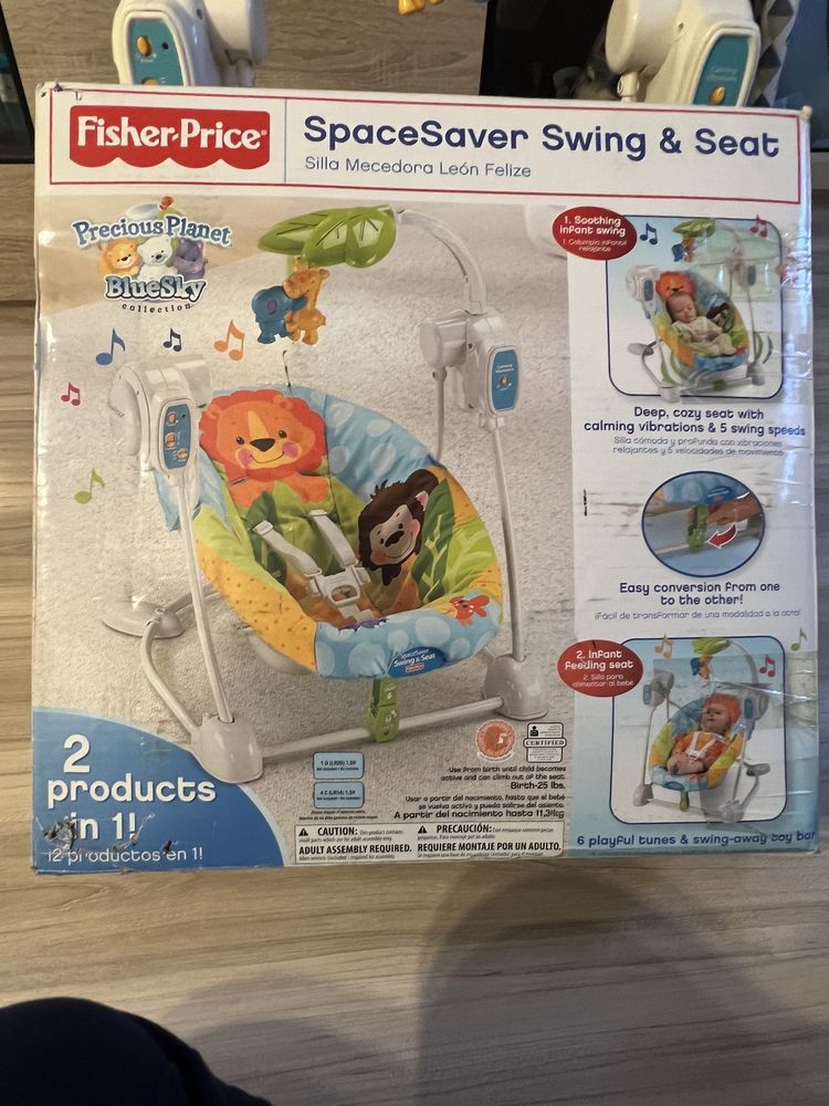 Huśtawka Fisher Price 2 w 1 dla dziecka