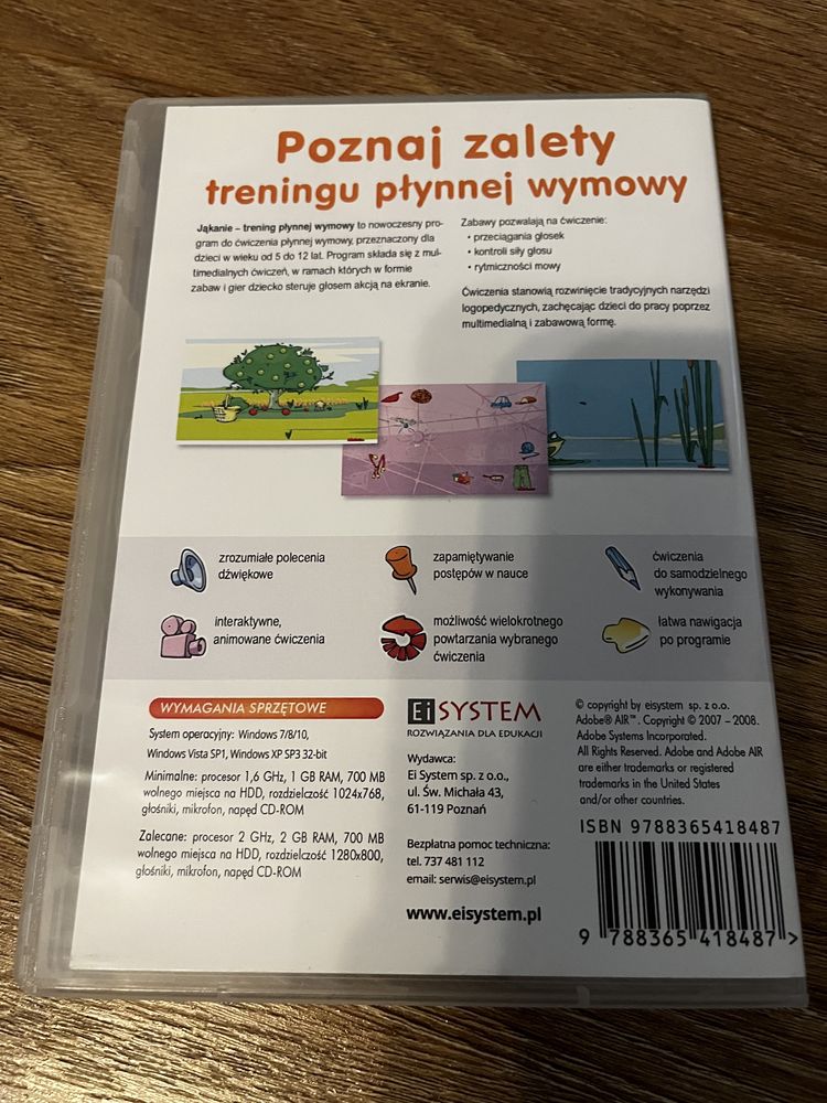 Jąkanie trening płynnej wymowy - program komputerowy na CD