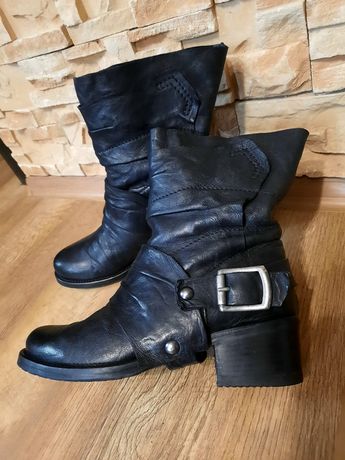 37-38 р. lestrosa италия кожаные ботинки, байкерские мотоботинки