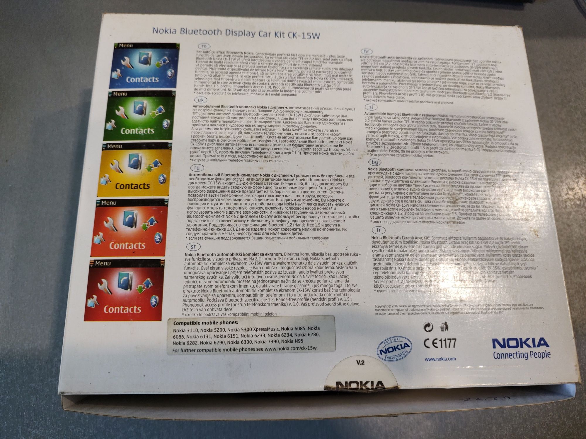 HendsFree Nokia CK-15W (HF-15) гарнітура в авто, хендсфрі