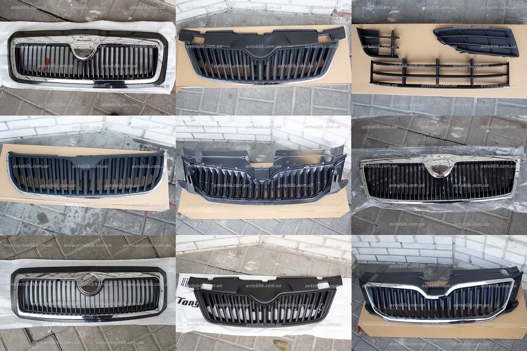 Решетка радиатора Skoda Fabia, Octavia, Superb, Rapid, Roomster, Yeti
