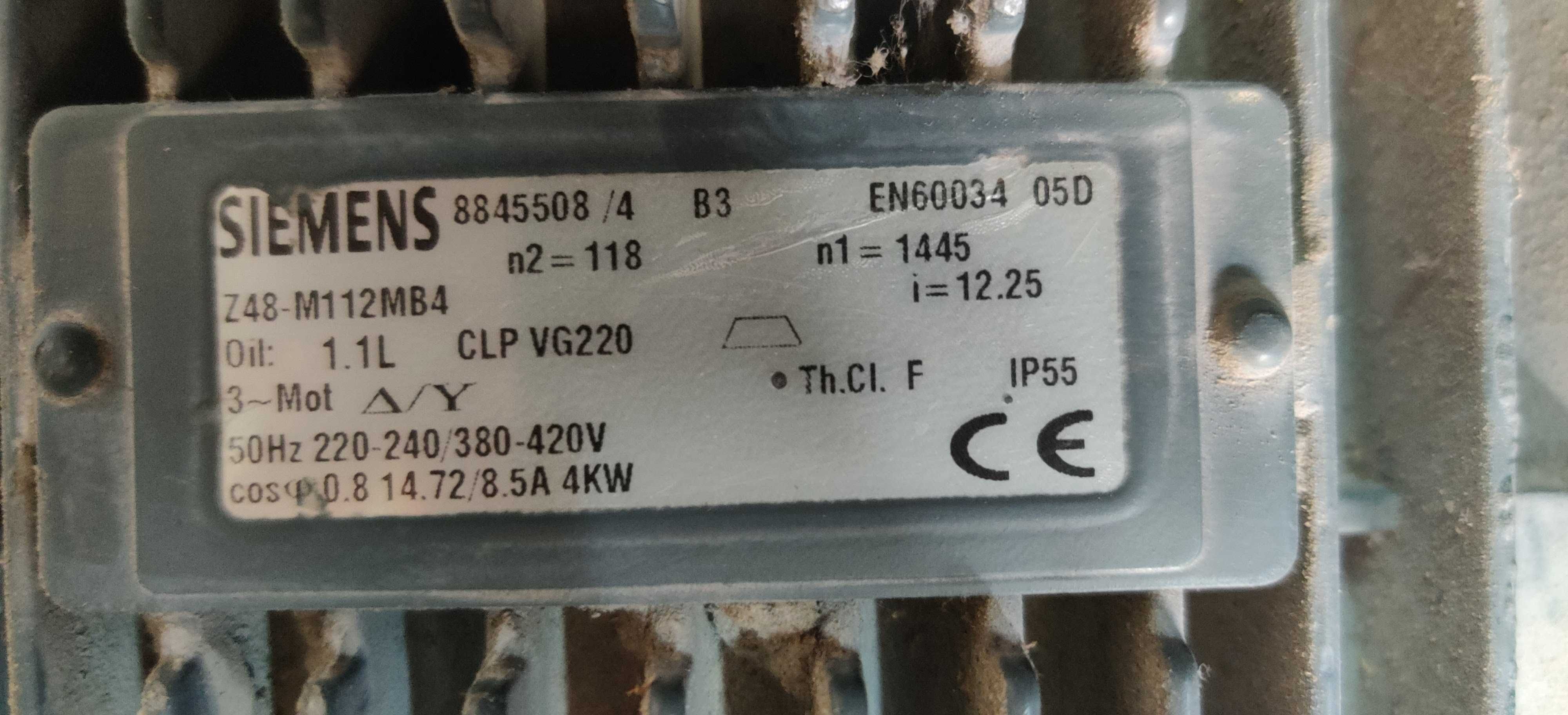 Motoreduktor, motorownia, silnik elektryczny Siemens Z48-M112MB4