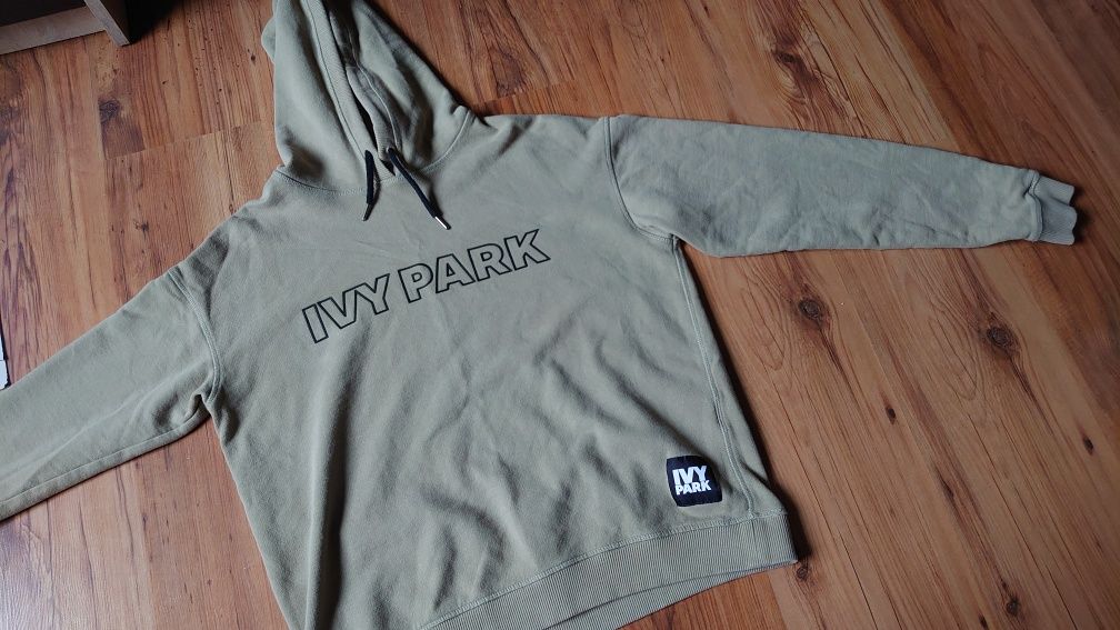 Ivy Park bluza z kapturem hoodie jasny khaki XS damski oversize