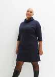 B.P.C sukienka oversize granatowa dresowa z szerokim golfem ^52/54