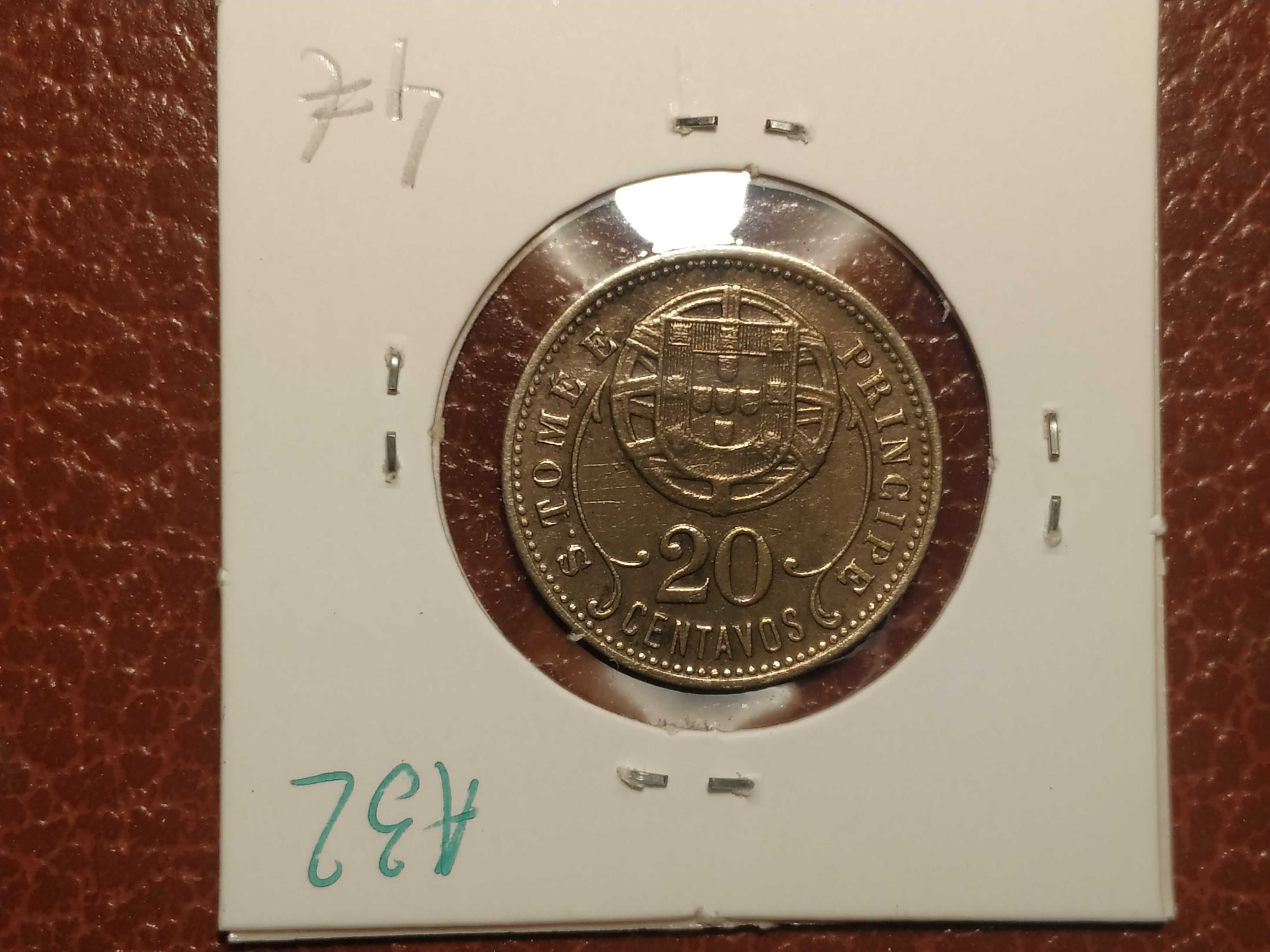 A32 Moeda de 20 centavos de 1929 São Tomé e Príncipe (Ultramar)