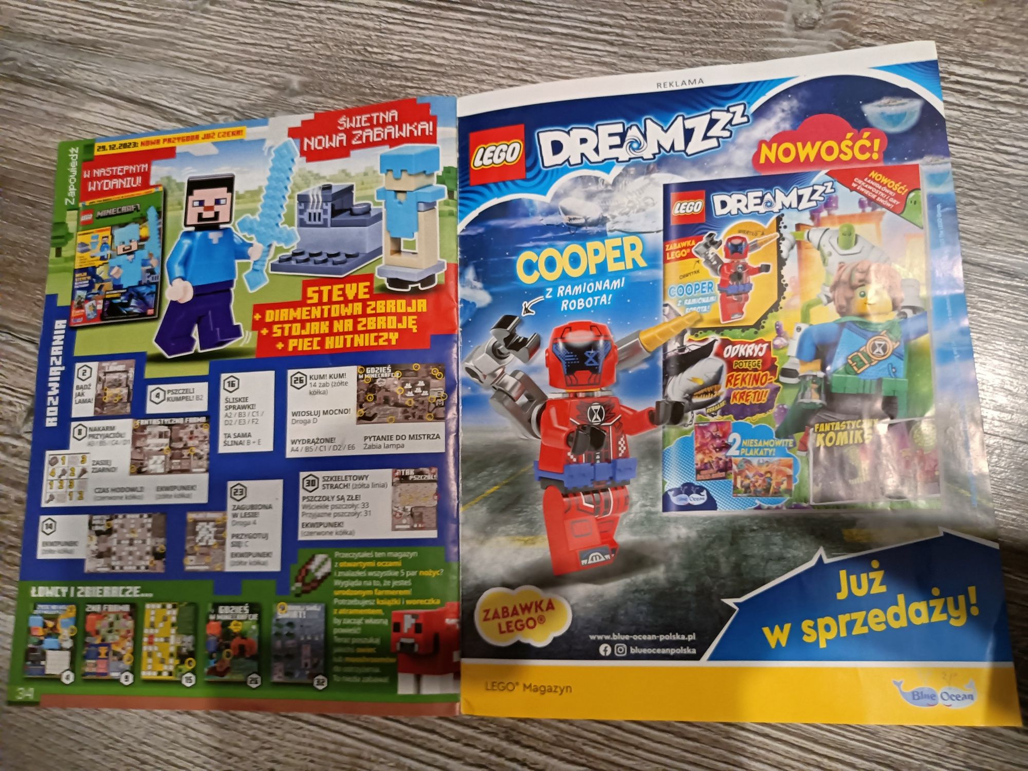 LEGO Minecraft gazeta czasopismo plakat