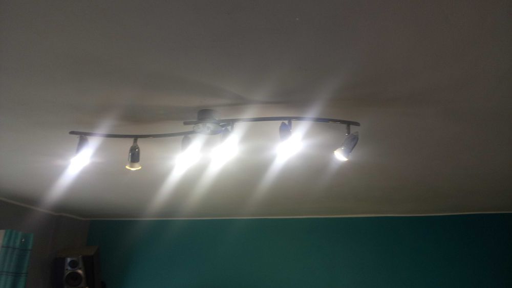 Lampa sufitowa chrom/połysk 6 x led 2 regulowane ramiona