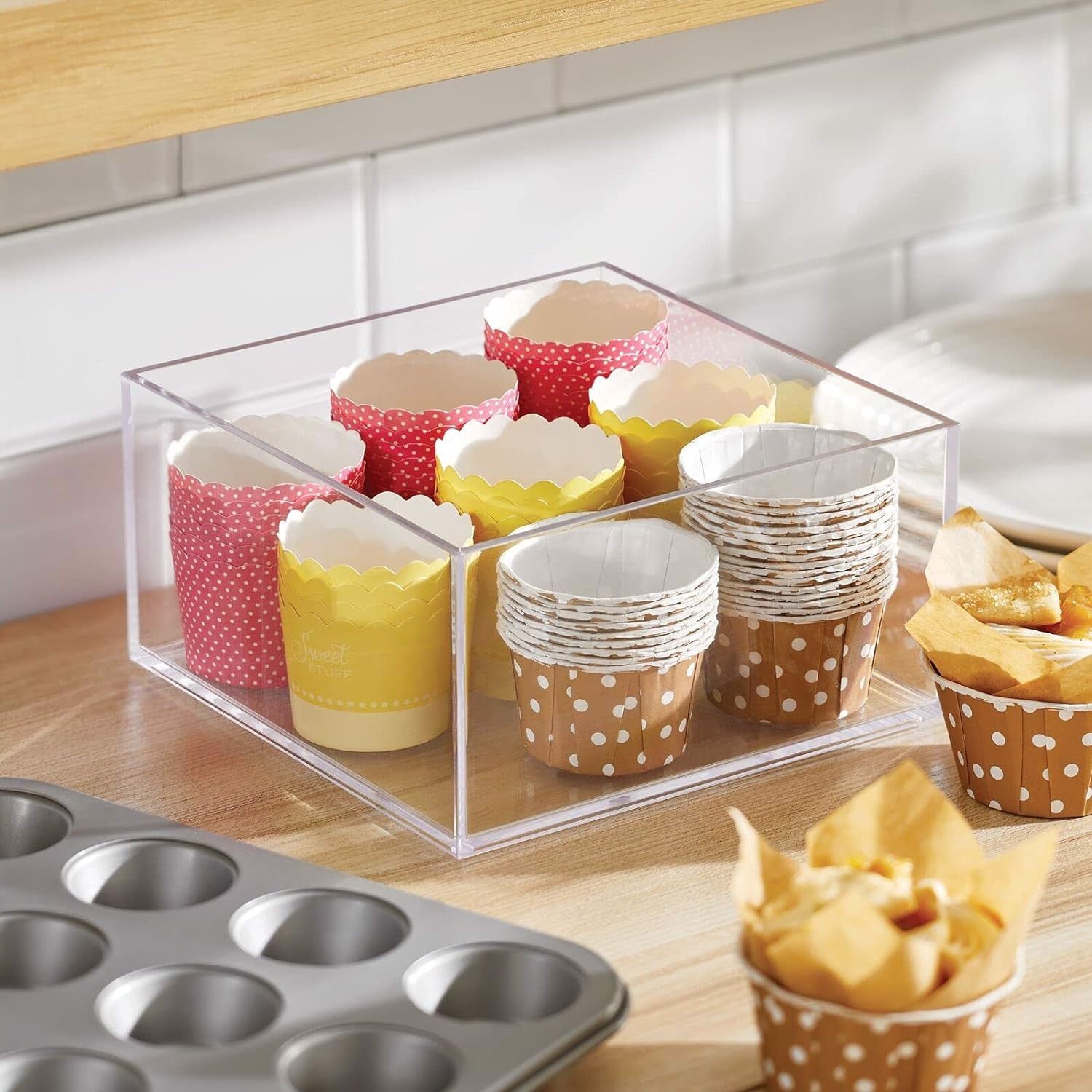 pojemnik organizer plastikowy na biurko 2szt