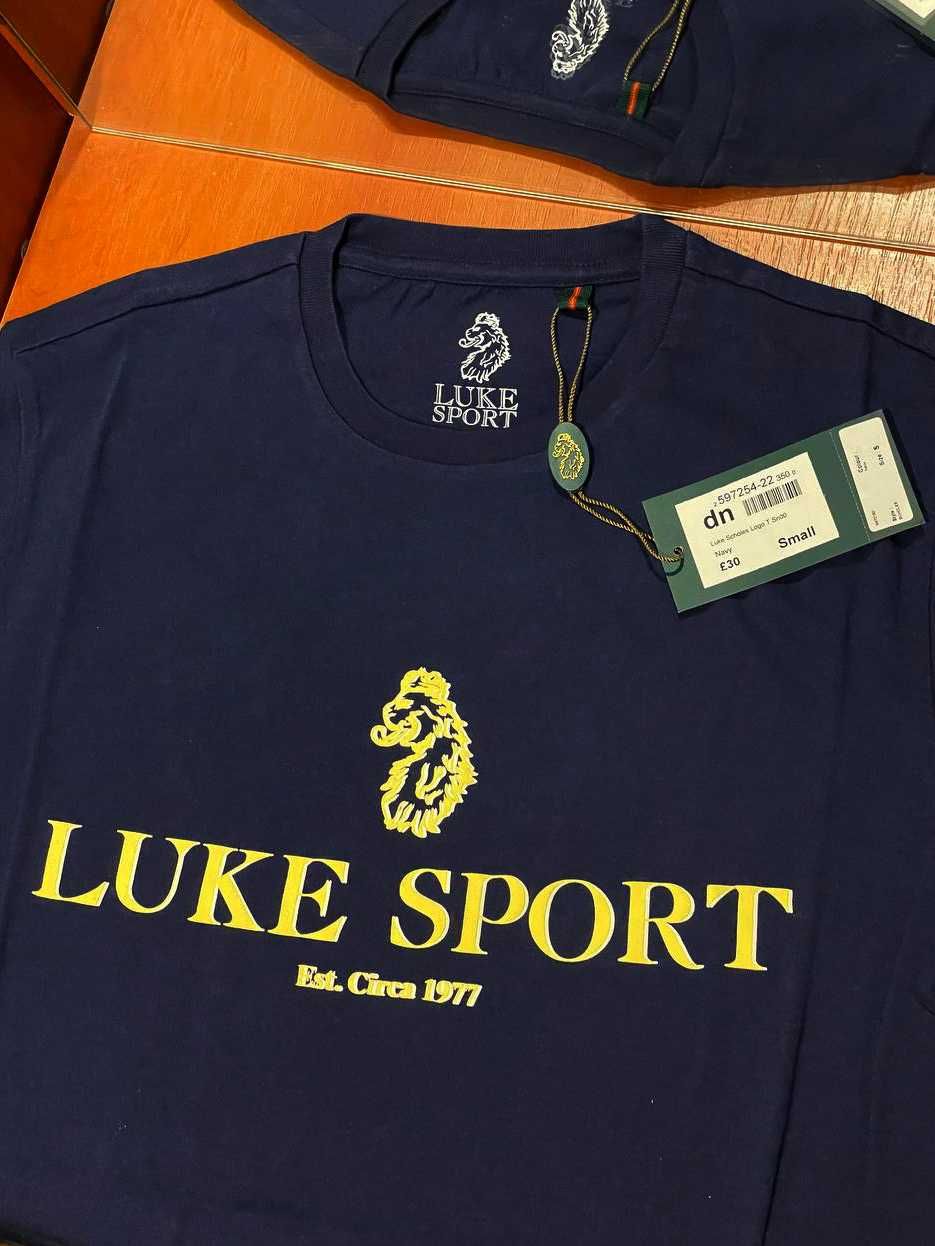 Luke sport scholes graphic t-shirt чоловіча футболка оригінал синя - S