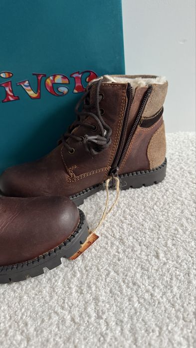 Nowe botki dla chlopca skorzane Gulliver 31 brazowe buty ocieplne